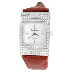Jean Lapaix Uhr mit Diamanten und Perlmutt