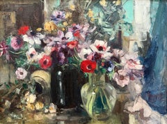'Anemones in the Artist’s Studio' by Jean Laudy (1877 – 1956)