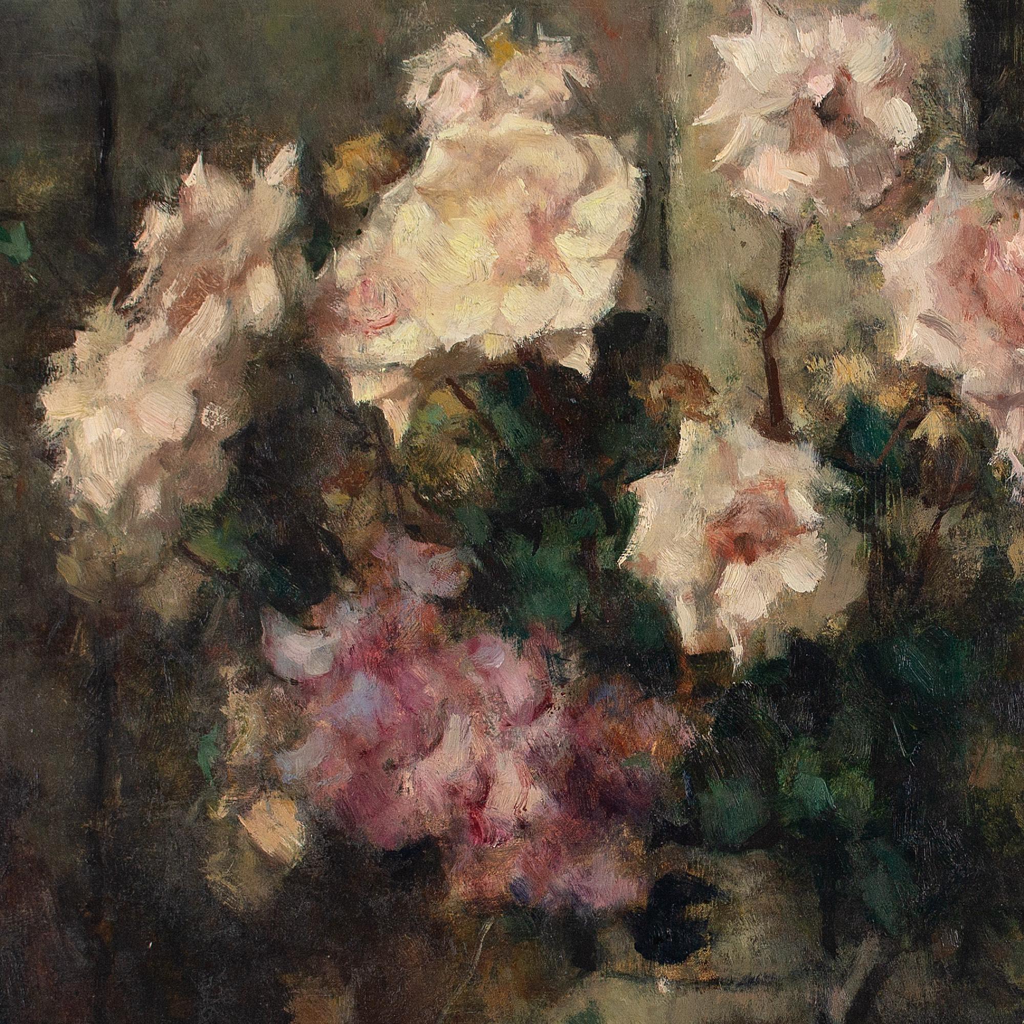 Jean Laudy, Les Roses Blanches, Oil Painting 4