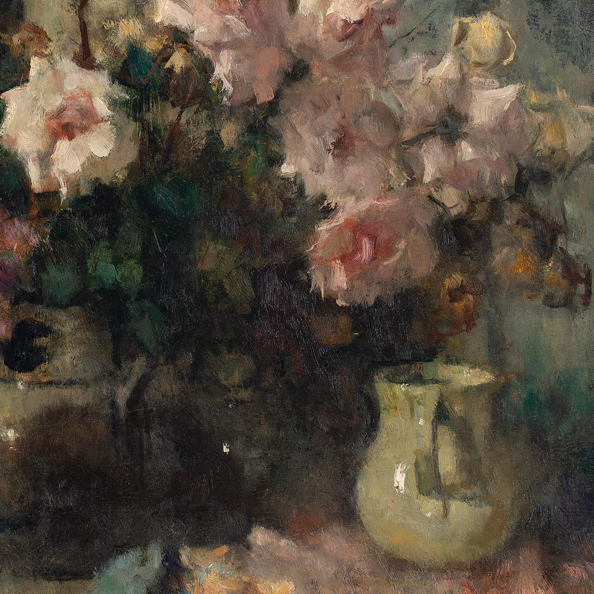 Jean Laudy, Les Roses Blanches, Oil Painting 5