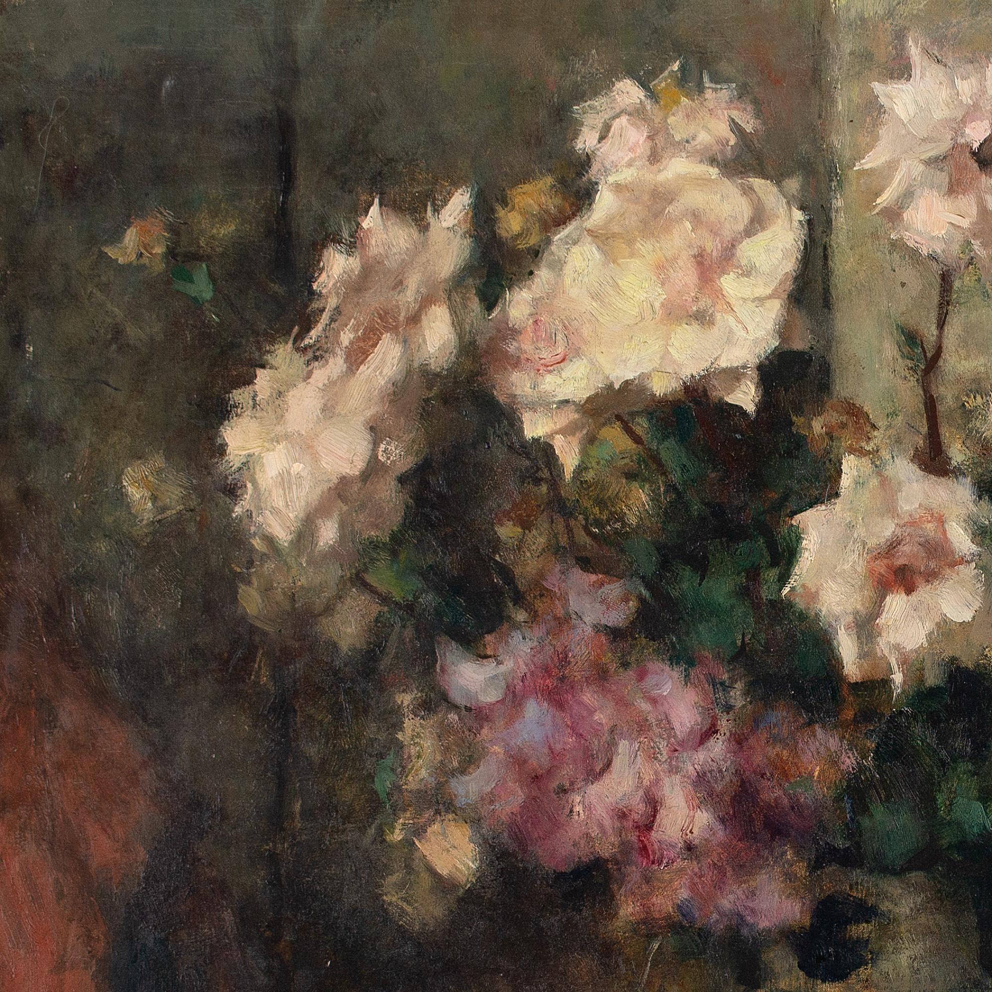 Jean Laudy, Les Roses Blanches, Oil Painting 6