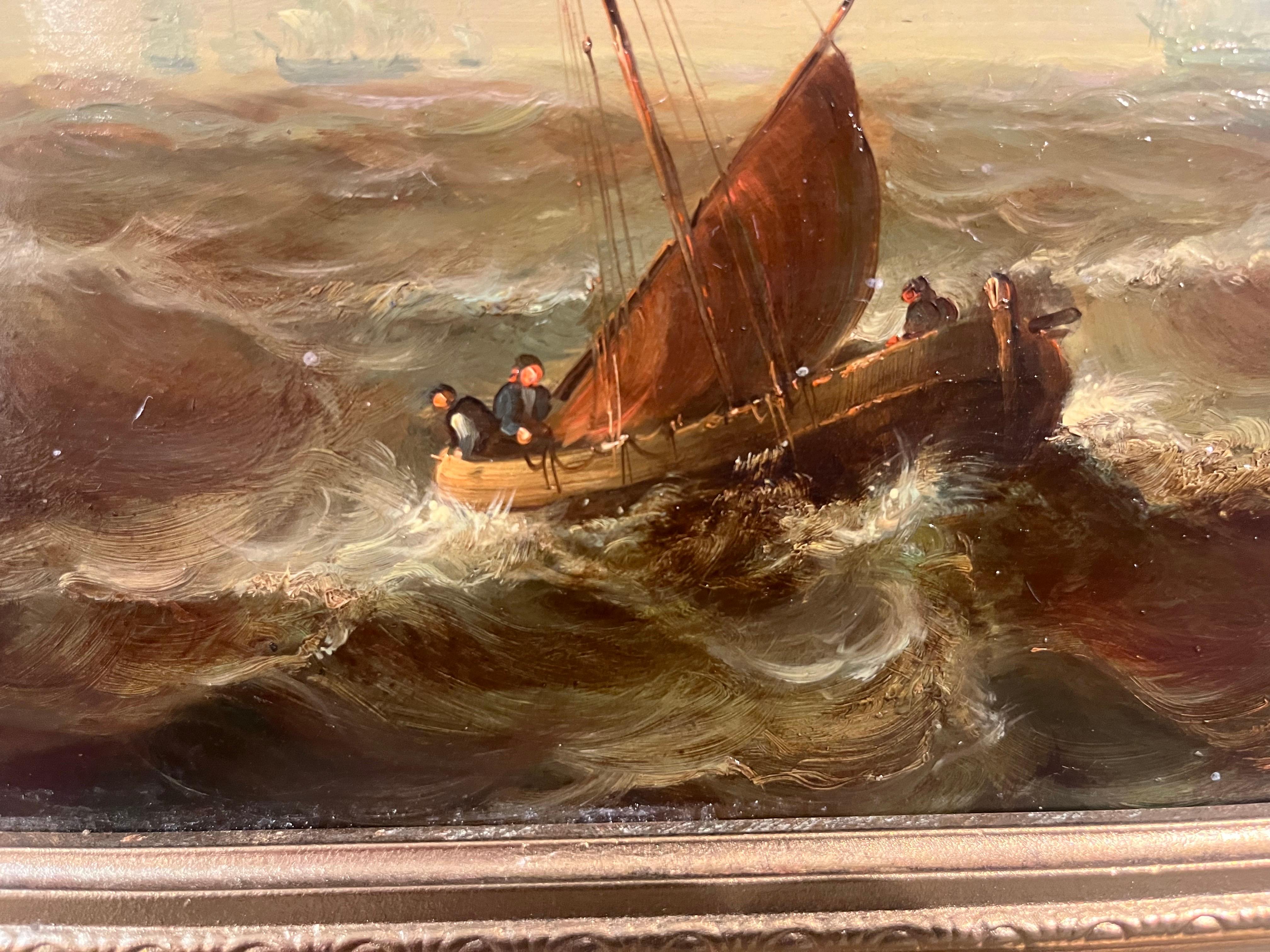 GRAN PINTURA AL ÓLEO de Jean Laurent PINTURA DE LA ARMADA DE LA NAVY DEL SIGLO XX en venta 15