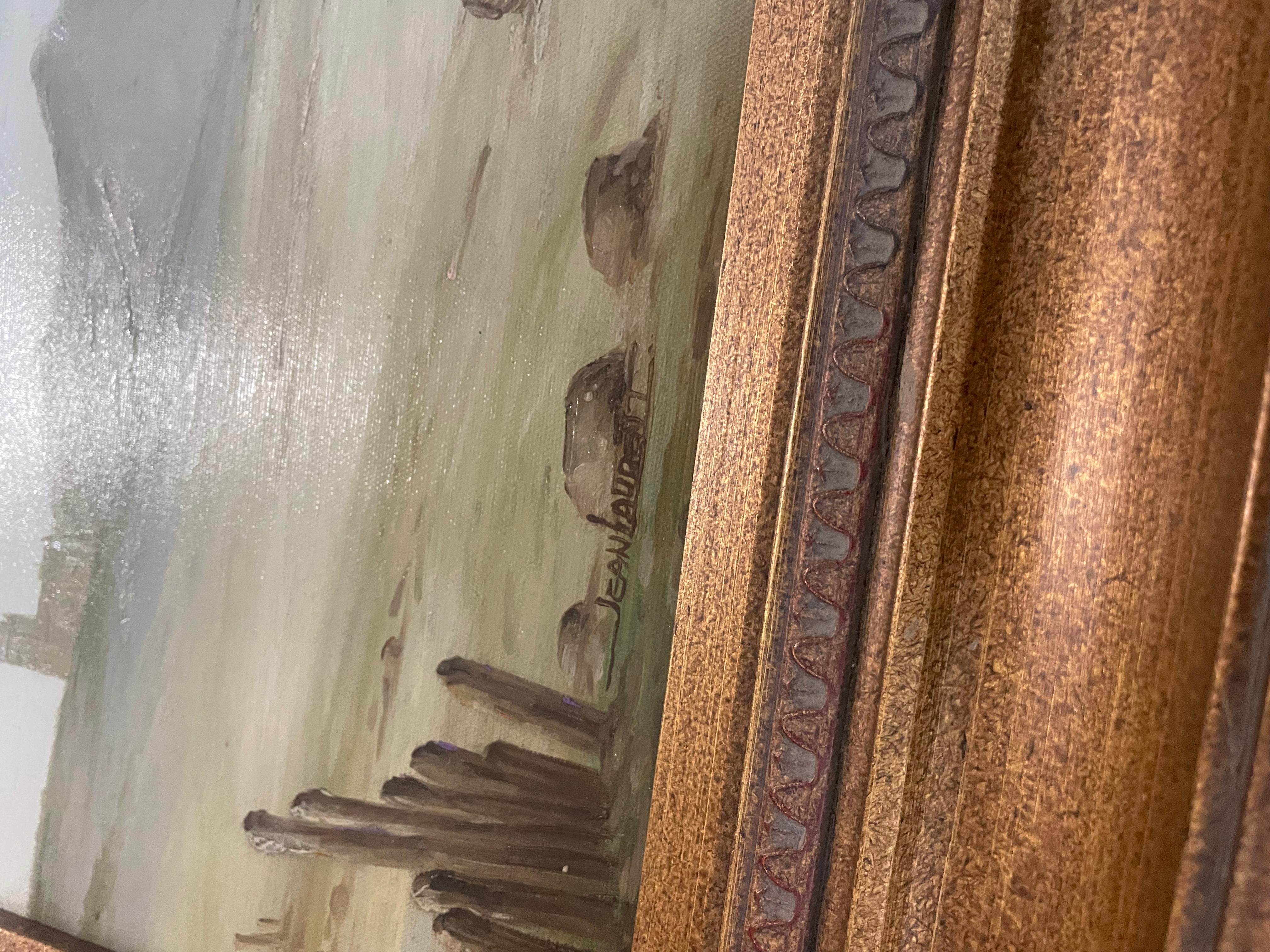 Questo è un dipinto originale di Jean Laurent (francese, 1898-1988) che raffigura un paesaggio marino di grandi dimensioni. Le misure firmate sono 45x28