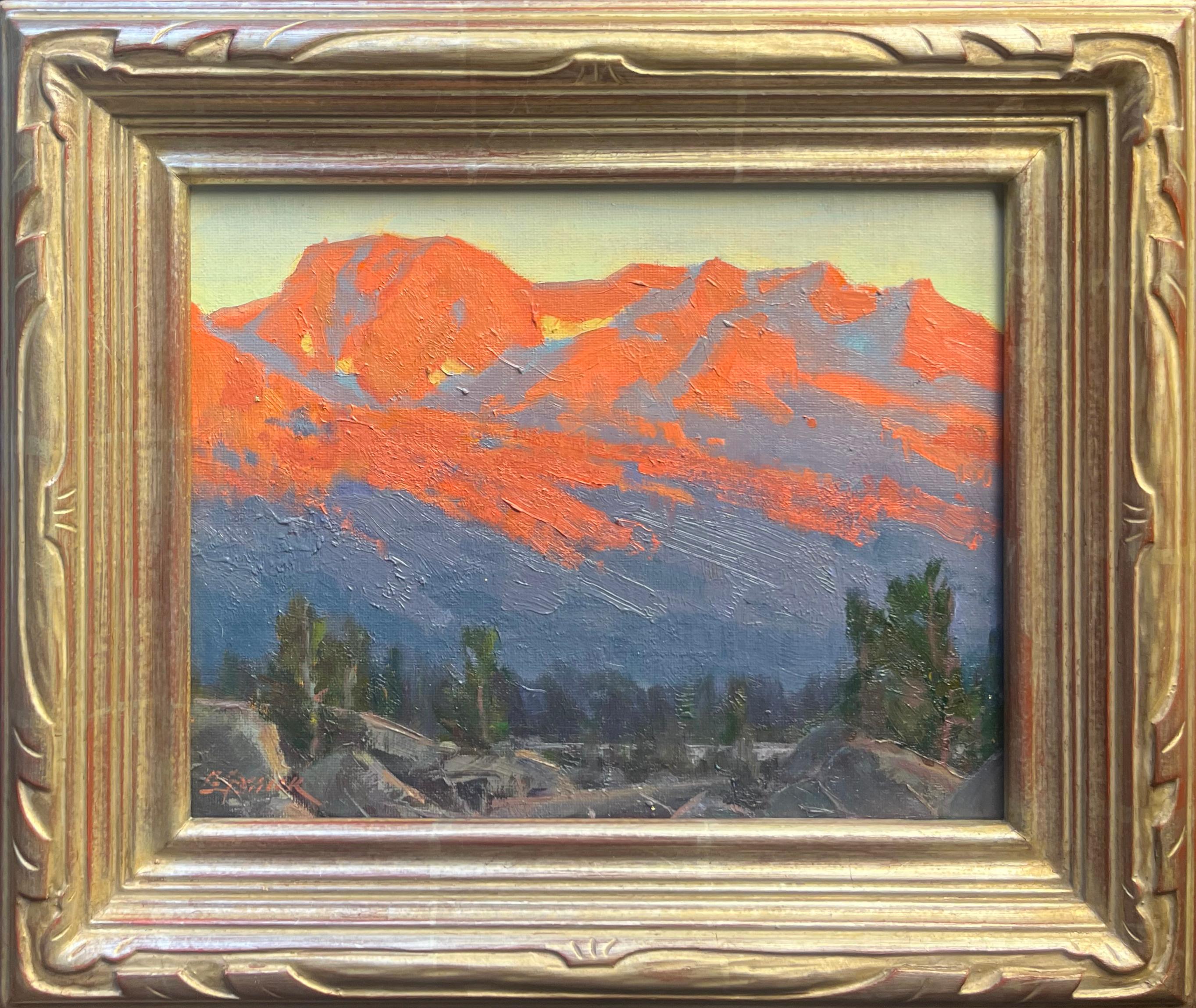 Jean LeGassick Landscape Painting - Alpine Glow above Caples Lake