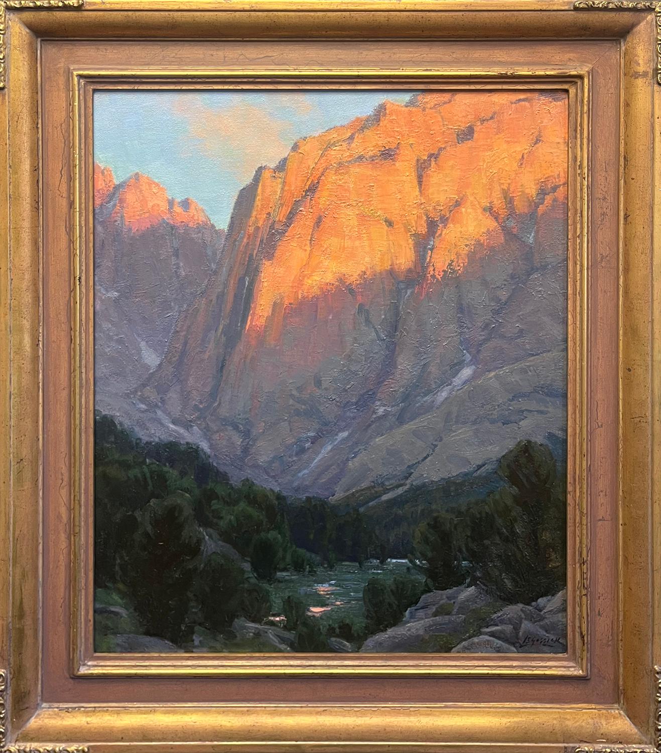 Vísperas del Templo; Bifurcación Norte del Cañón del Gran Pino en la Cresta de Sierra Nevada - Painting Impresionista de Jean LeGassick