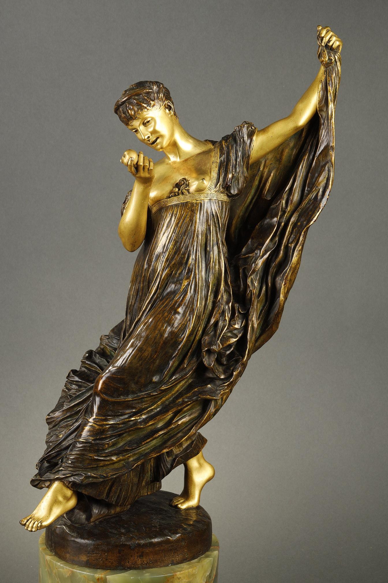 Bailarina de la manzana - Sculpture de Jean-Léon Gérôme
