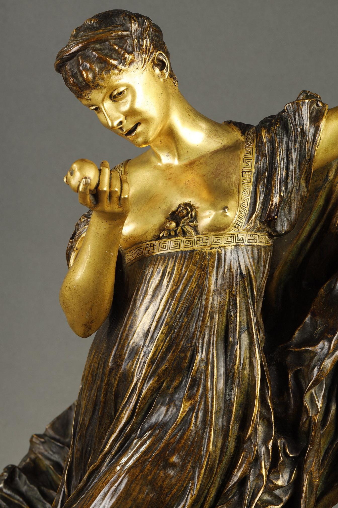 Bailarina de la manzana - Sculpture Art Nouveau de Jean-Léon Gérôme