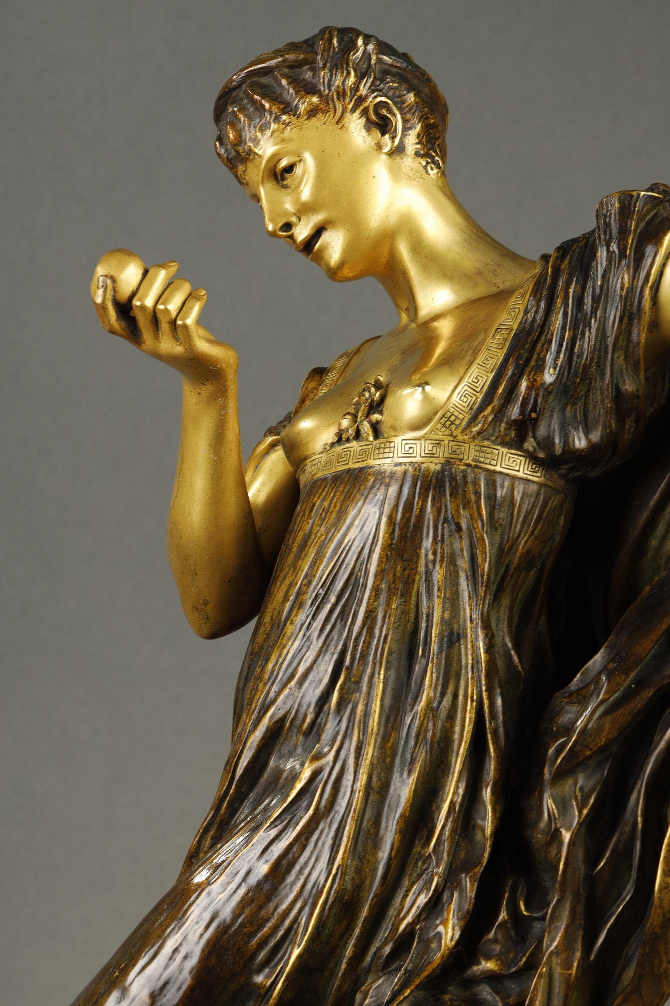 Bailarina de la manzana
de Jean-Léon GEROME (1824-1904)

Escultura de bronce con doble pátina, marrón y dorada
firmado en la base 