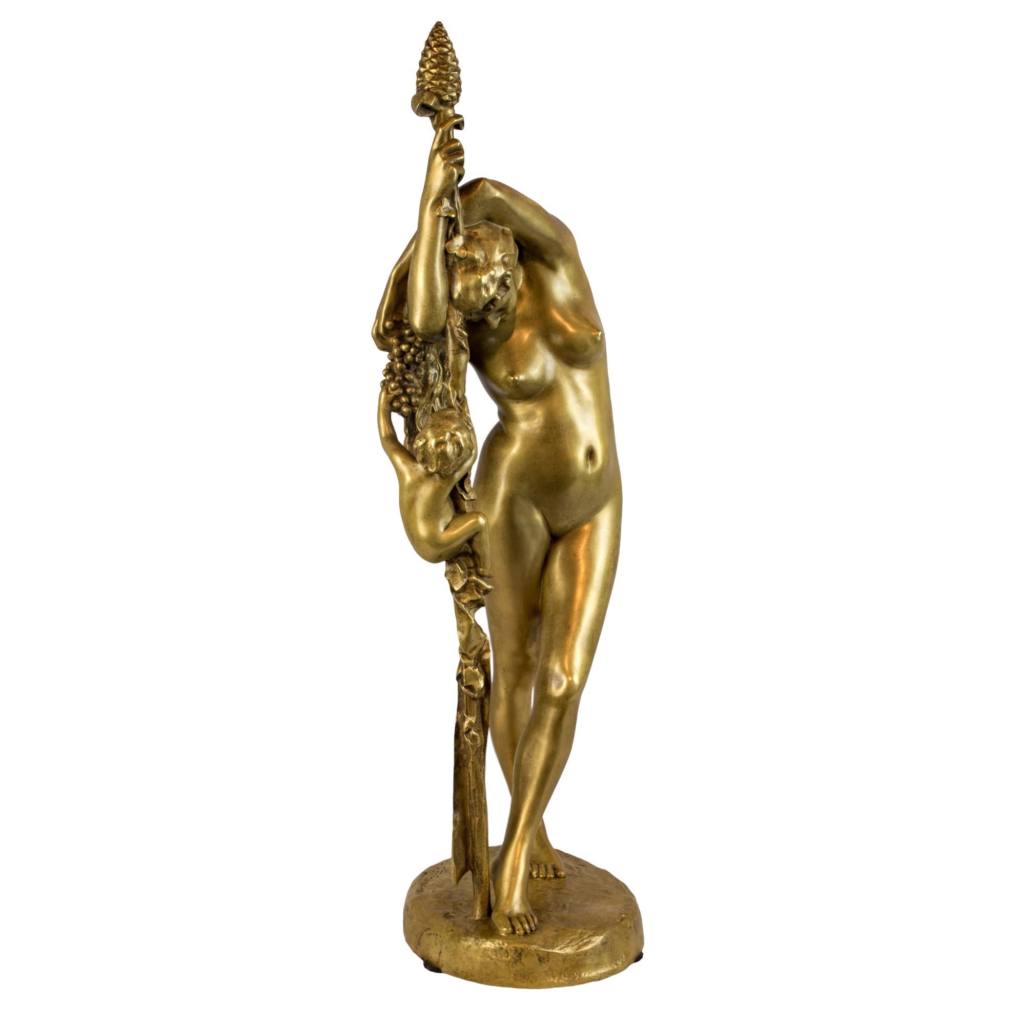 Feine Skulptur aus vergoldeter Bronze des 19. Jahrhunderts von JEAN-LEON GEROME – Sculpture von Jean-Léon Gérôme