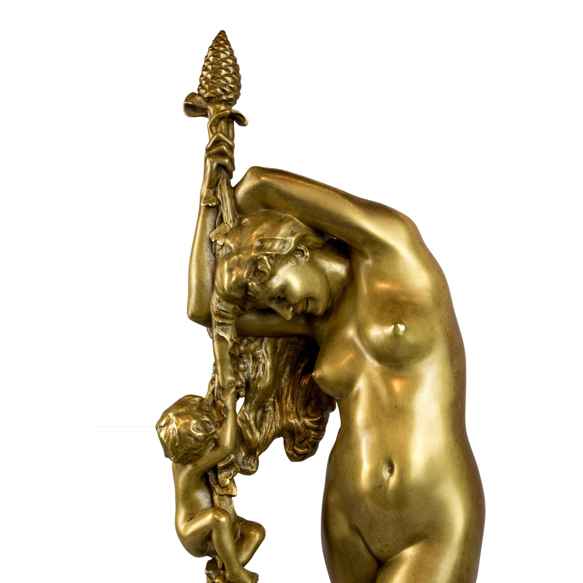 Fine 19th Century Gilt-Bronze Sculpture by JEAN-LEON GEROME For Sale 4