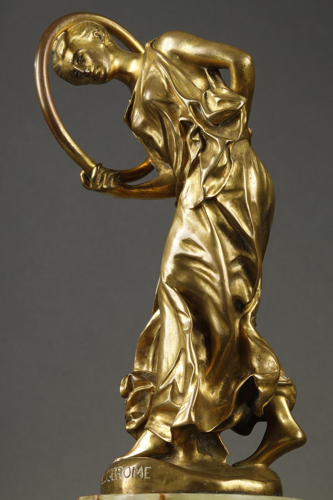 Jugador de Aro - Figurative Sculpture Oro de Jean-Léon Gérôme