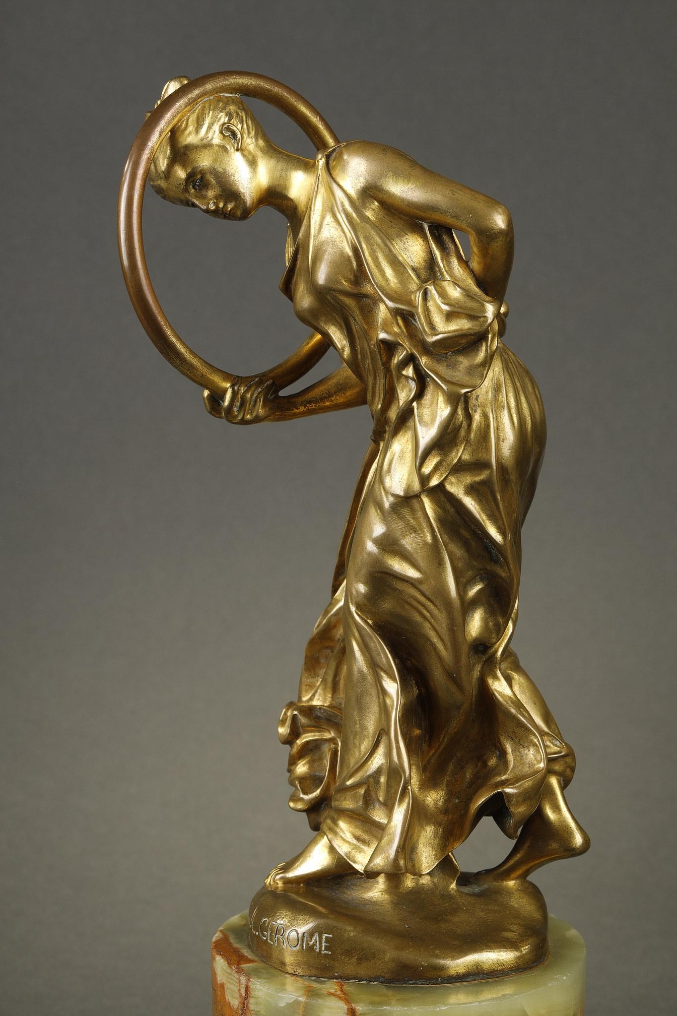 Jugador de Aro
de Jean-Léon GEROME (1824-1904)

Bronce con pátina dorada
Firmado en la base 