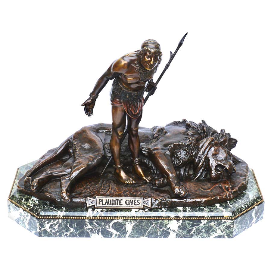 Jean Leon Gerome Plaudite Cives Bronze sculpture