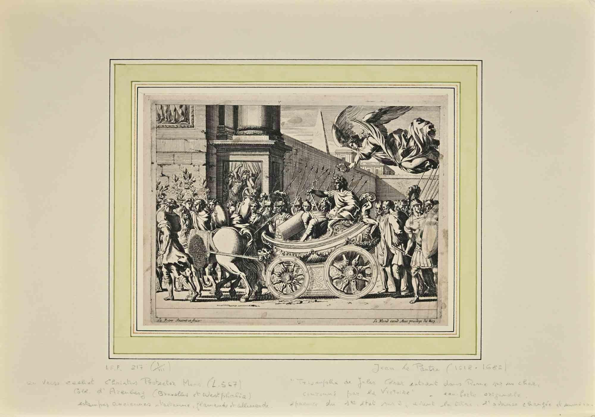 Gravure de Julius Caesar Victo par Jean Lepautre, fin du XVIIe siècle en vente 1