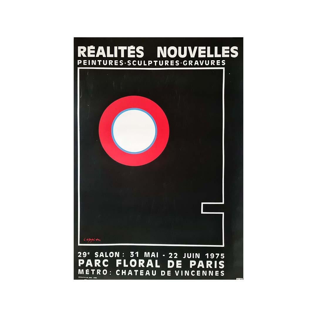 Original Silkscreen of the exhibition of Jean Leppien at Réalités Nouvelles For Sale 1