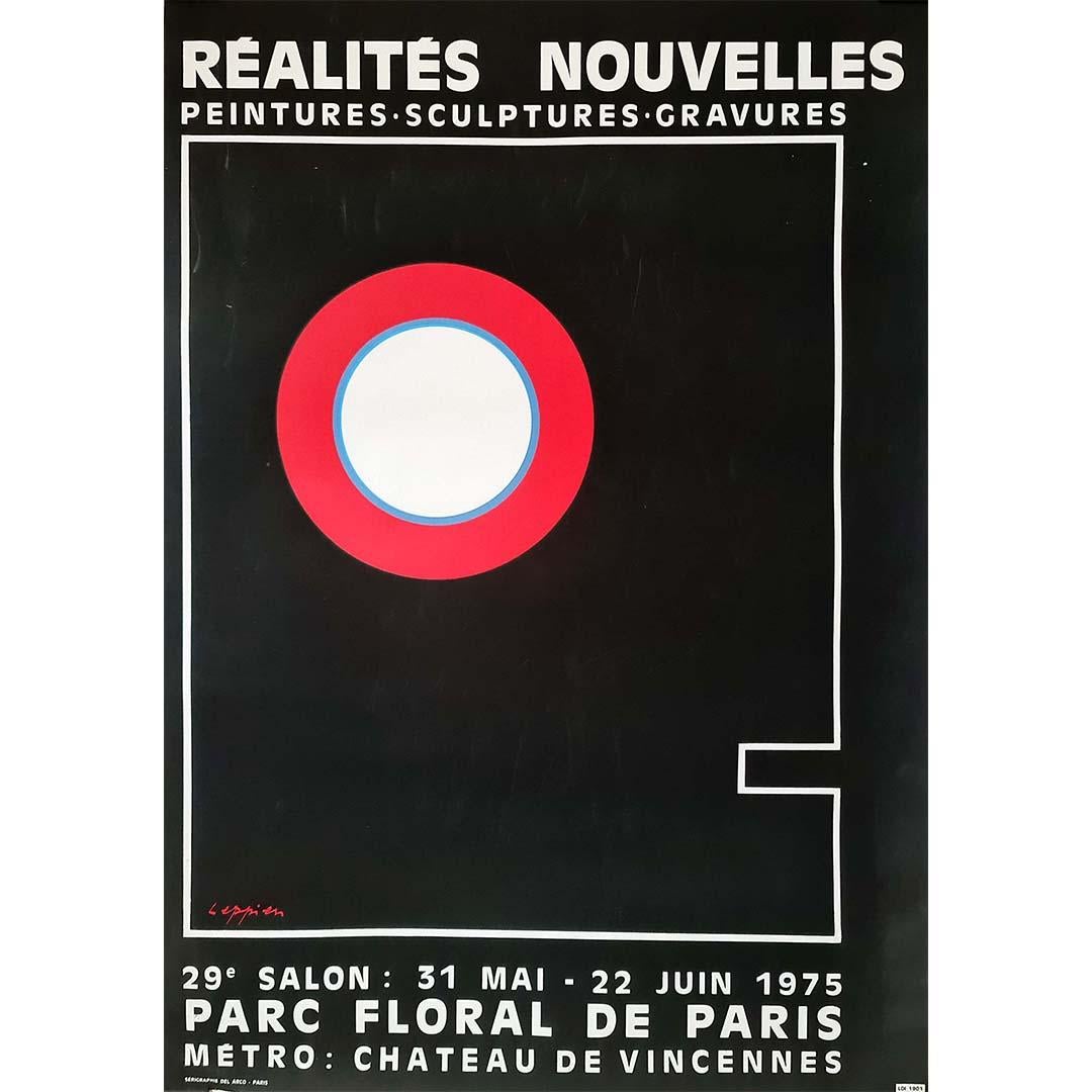 Original Silkscreen of the exhibition of Jean Leppien at Réalités Nouvelles
