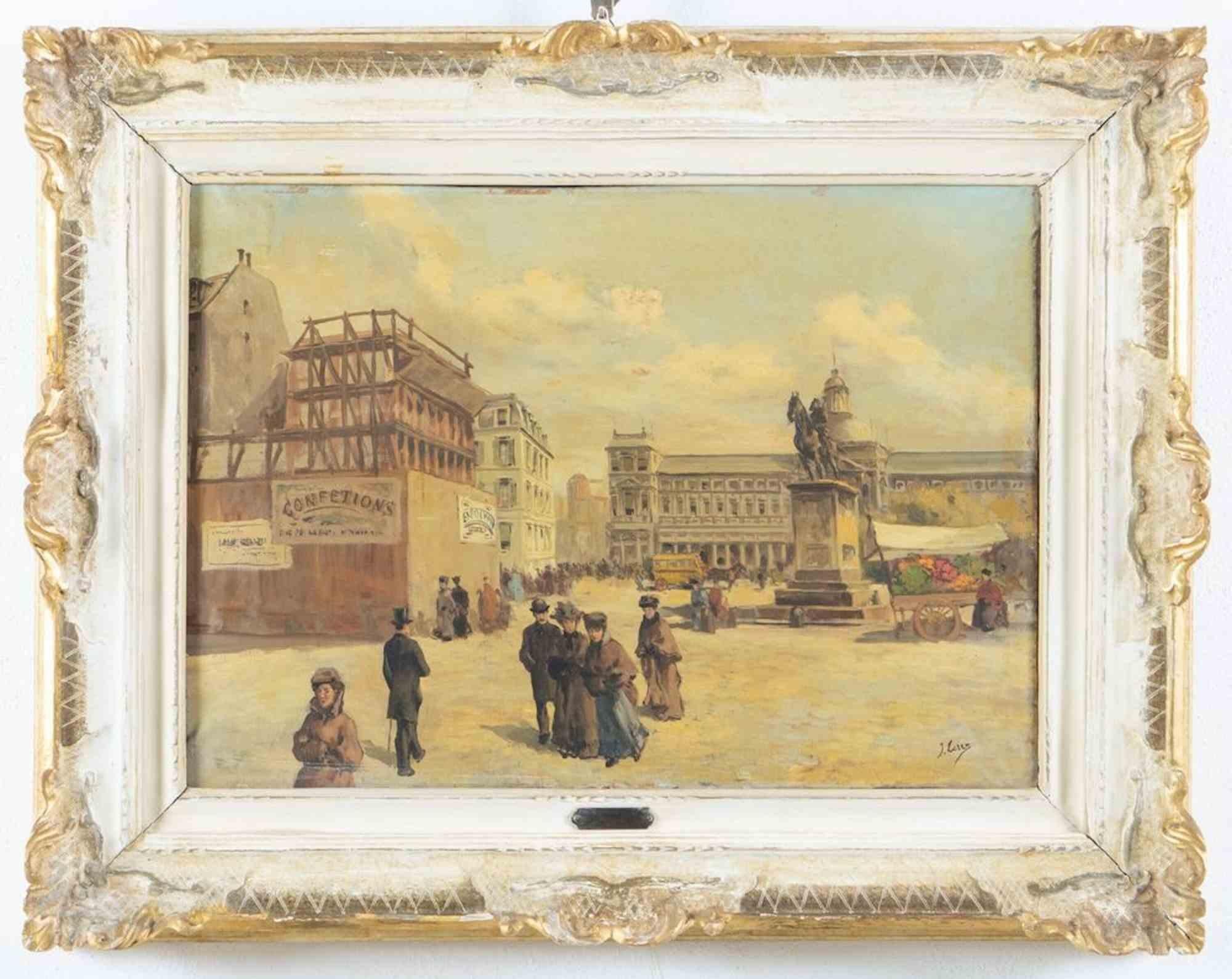 Vieille France - Peinture de Jean Lereu - 19ème siècle