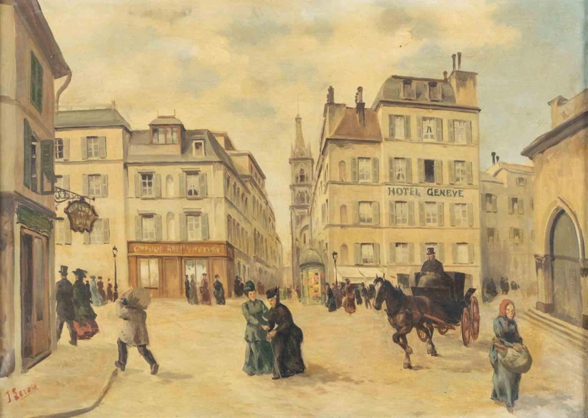 Vieille France – Malerei von Jean Lereu – 19. Jahrhundert im Angebot 2