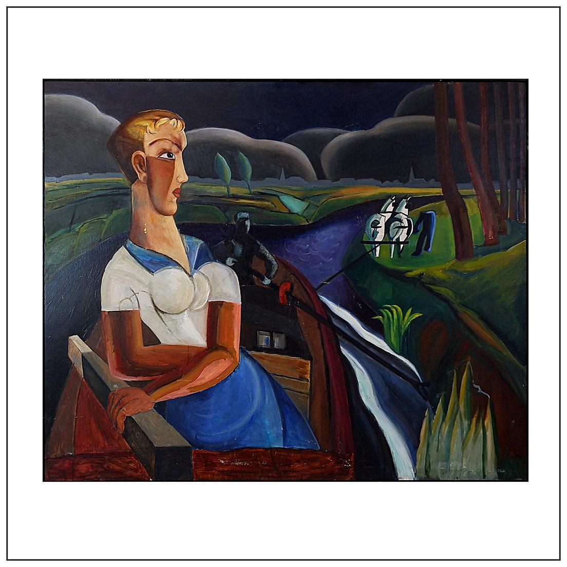 Jean Leroy attributed (1896 - 1939) Painting on panel - Signed lower right
Belgium Painting - Vintage - decoration
Measures : 119,5cmx100cm - With frame : 121cmx4,5cm H:102,5cm 
Wear consistent with age and use.
 