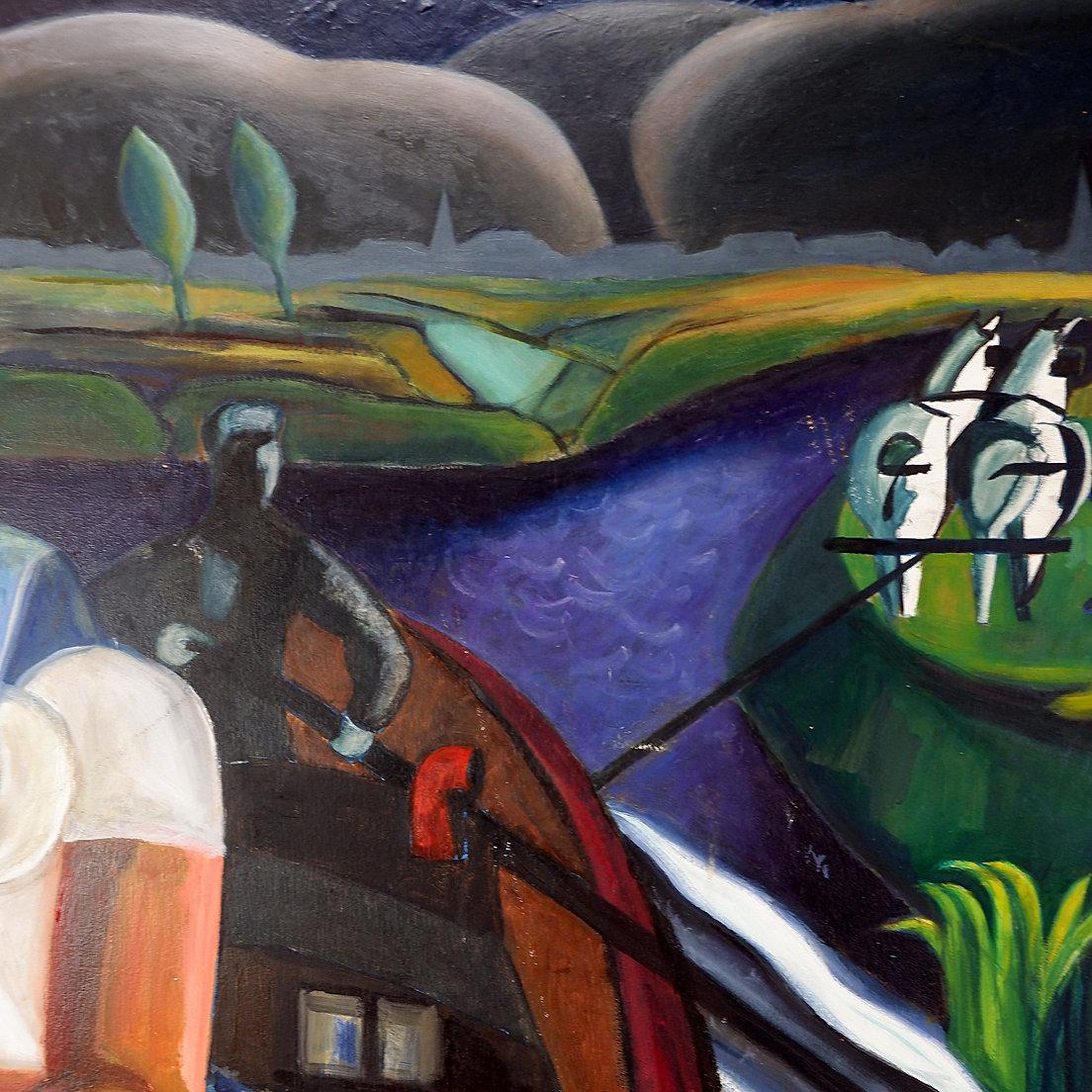Jean Leroy attributed (1896 - 1939) Painting on panel - Signed lower right In Good Condition For Sale In Linkebeek, BE