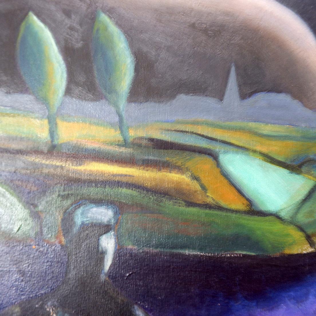 Wood Jean Leroy attributed (1896 - 1939) Painting on panel - Signed lower right For Sale