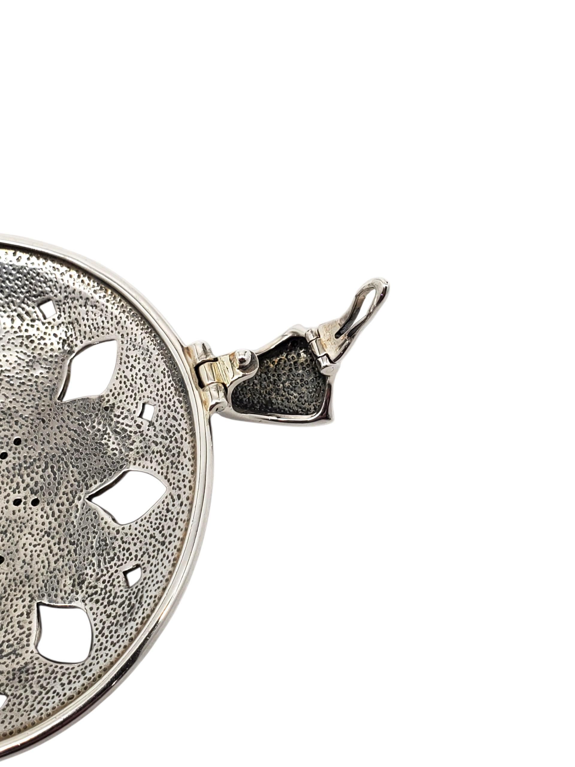 Jean Lin - Ciondolo con cupola floreale in corallo rosso in argento Sterling # 23749 in vendita 5