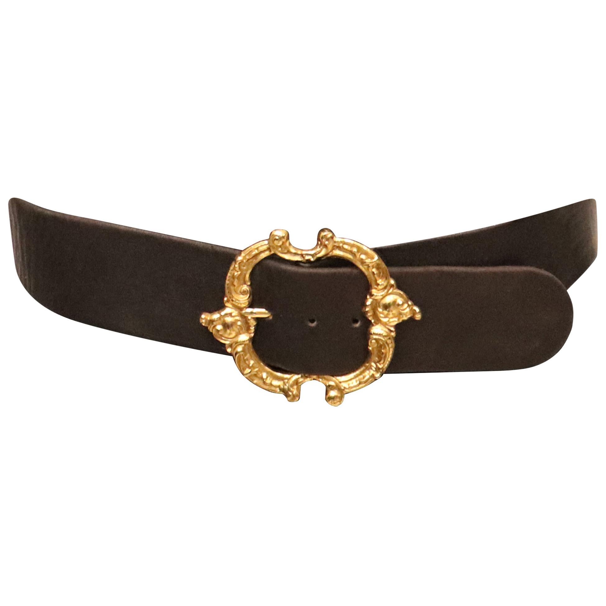 fashion rhinestone vintage brass buckle/Lady Joker pin buckle leather belt/decorative Obi