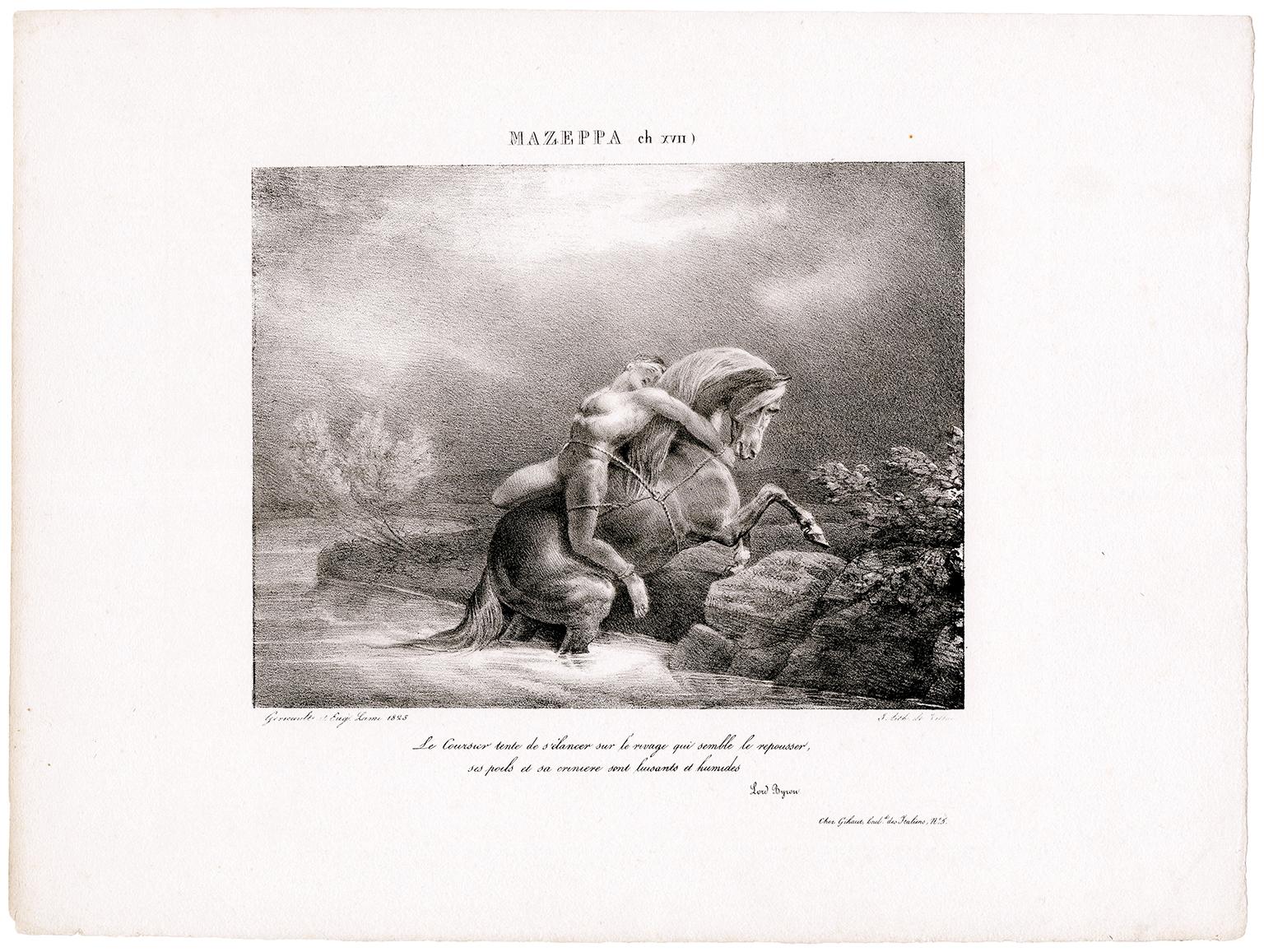 'Mazeppa' — 19th-Century French Romanticism - Print by Jean Louis Andre Theodore Gericault