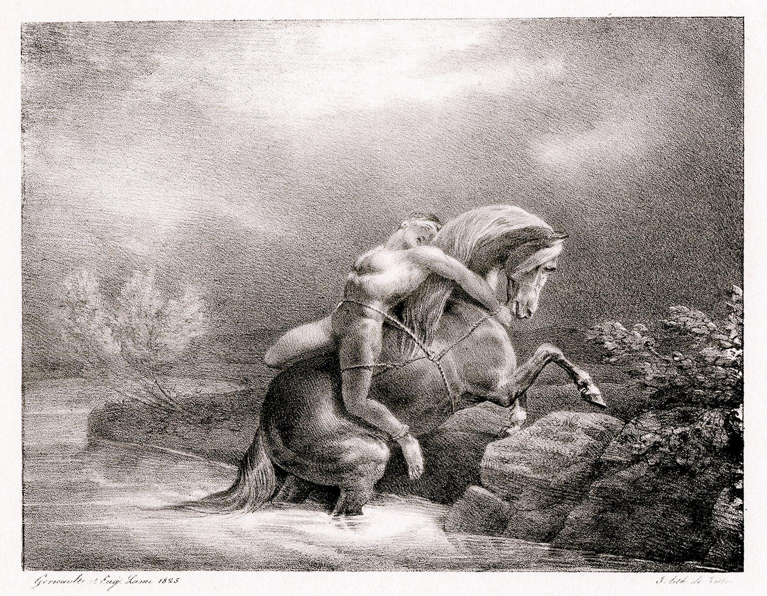 Jean Louis Andre Theodore Gericault Figurative Print – Mazeppa" - Französische Romantik im 19. Jahrhundert