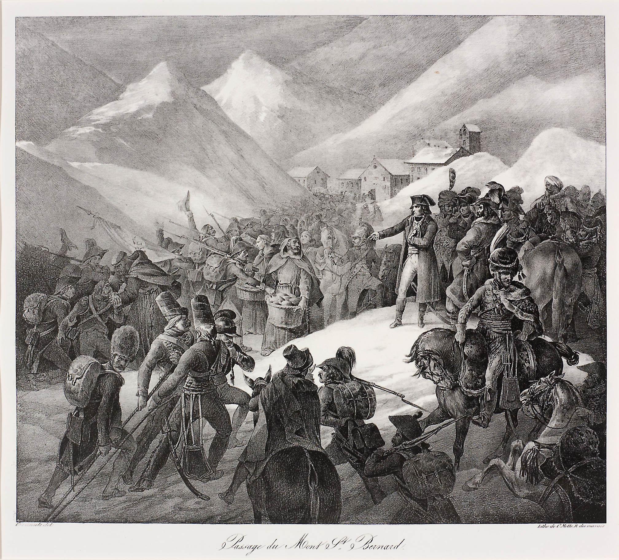 Jean Louis Andre Theodore Gericault Figurative Print - Passage du Mont Saint-Bernard