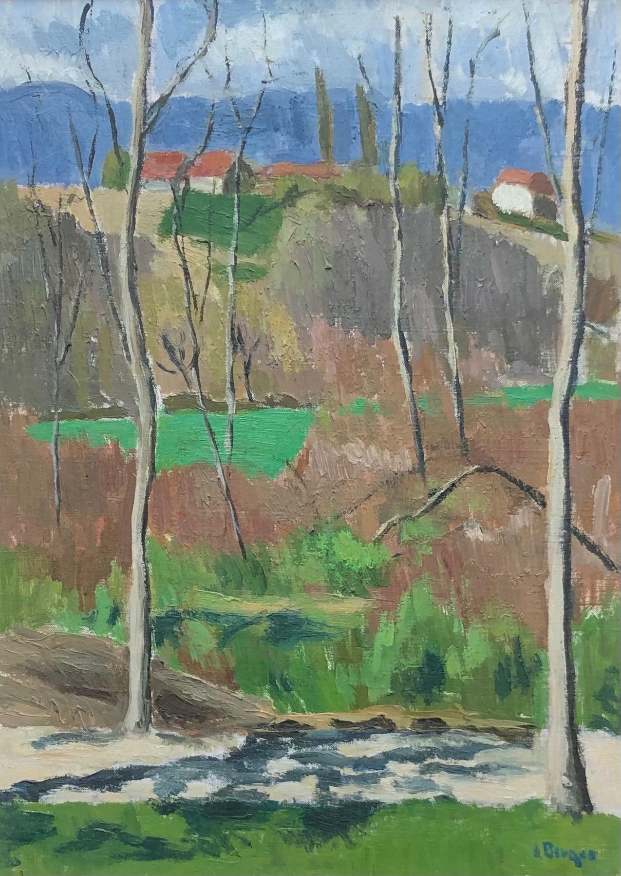 Jean-Louis Berger Landscape Painting - First spring