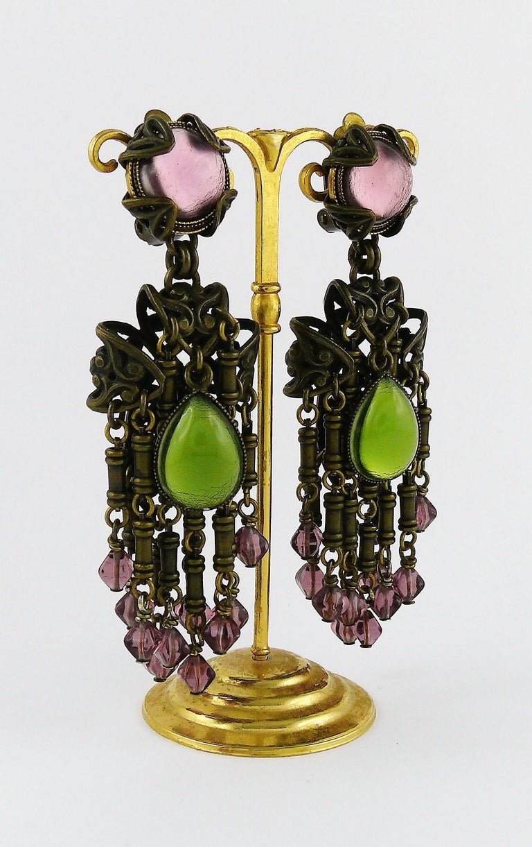 Jean Louis Blin Vintage Art Nouveau Inspired Dangling Earrings at 1stDibs | jean  louis blin bijoux, jean blin