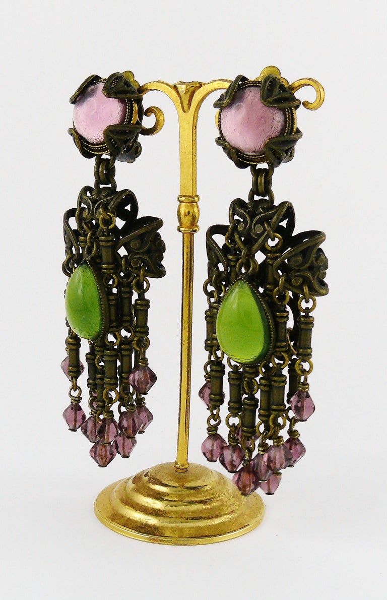 Jean Louis Blin Vintage Art Nouveau Inspired Dangling Earrings at 1stDibs | jean  louis blin bijoux, jean blin