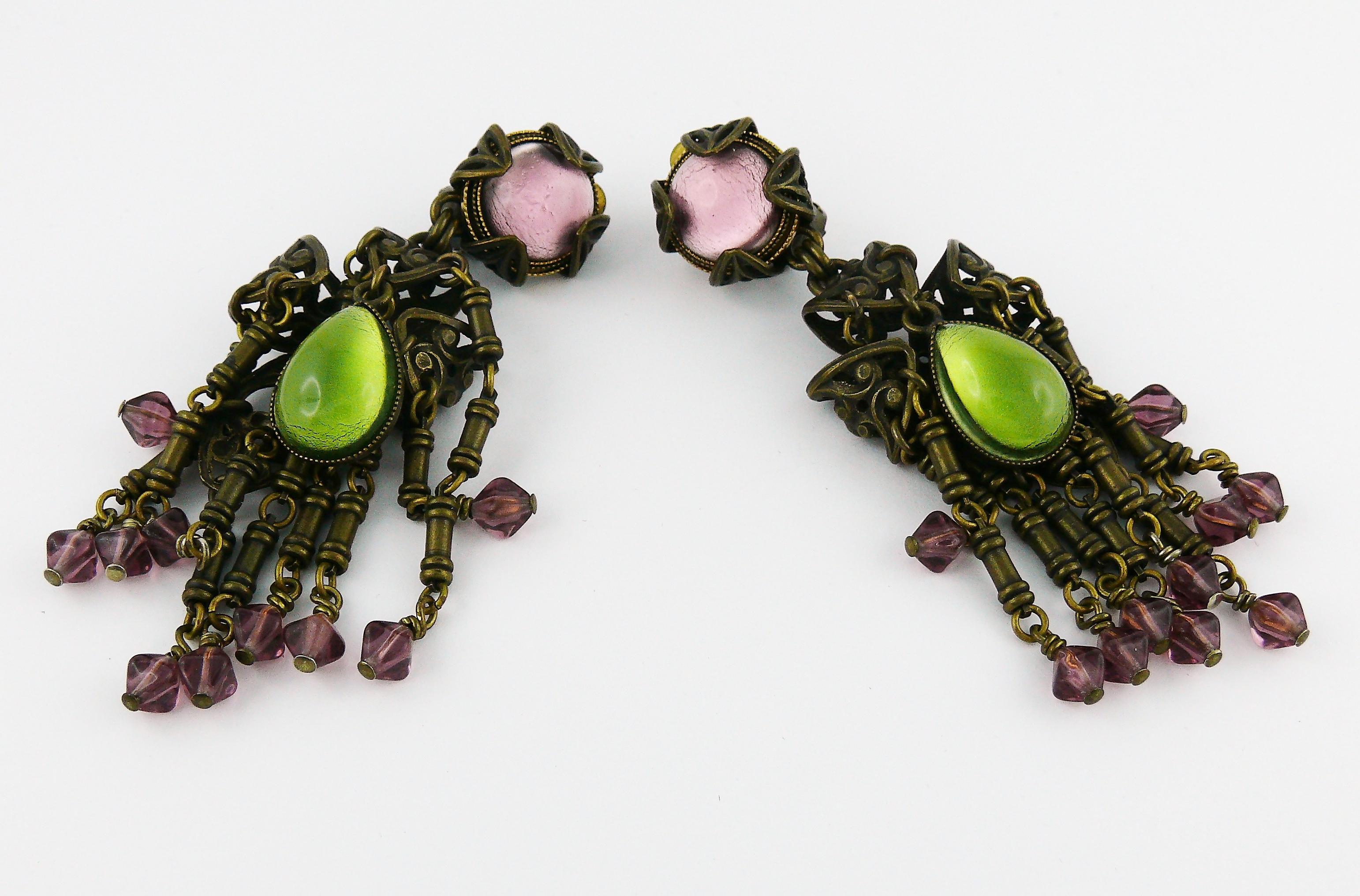 Women's Jean Louis Blin Vintage Art Nouveau Inspired Dangling Earrings