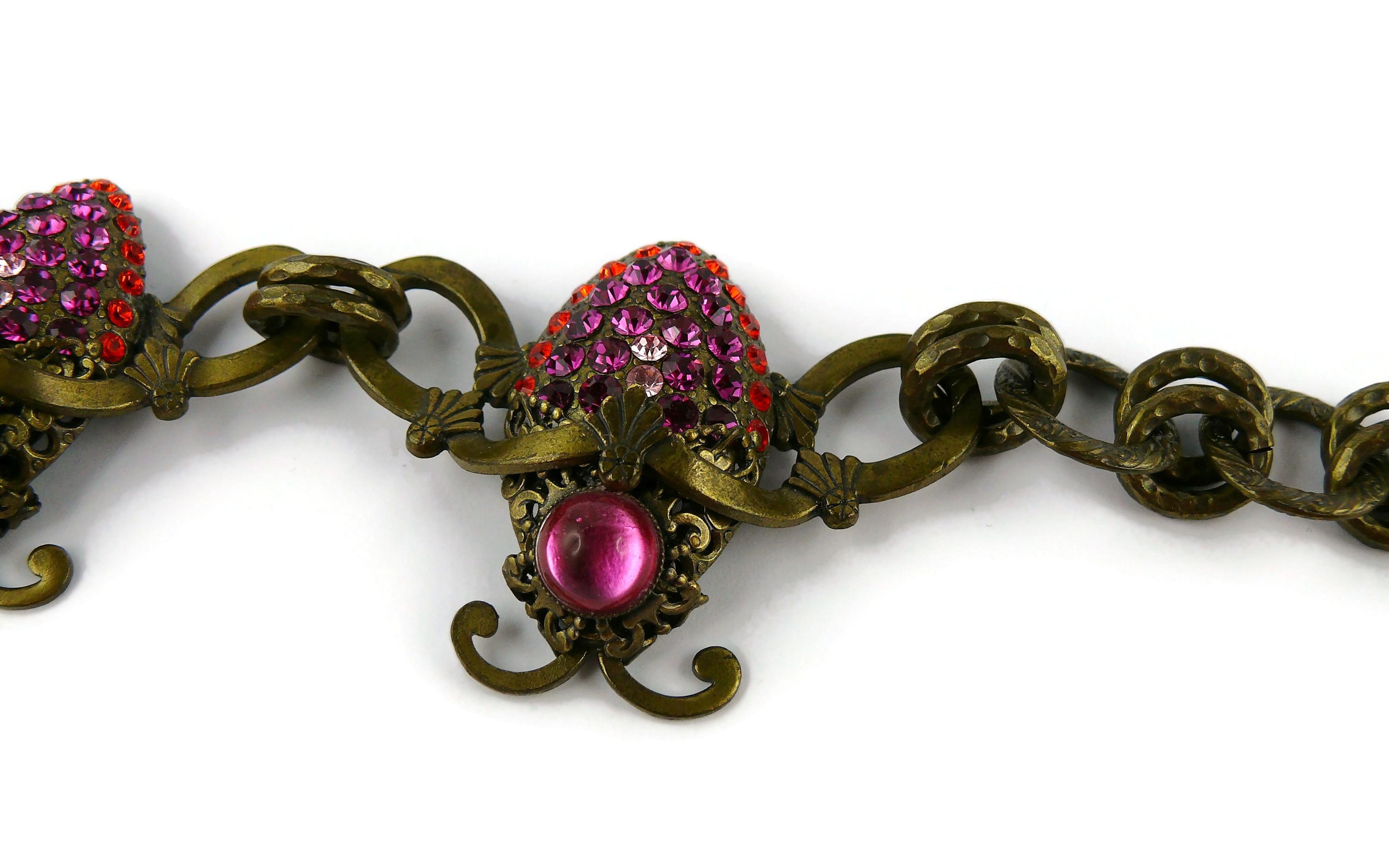 Women's Jean Louis Blin Vintage Jewelled Ladybugs Necklace For Sale