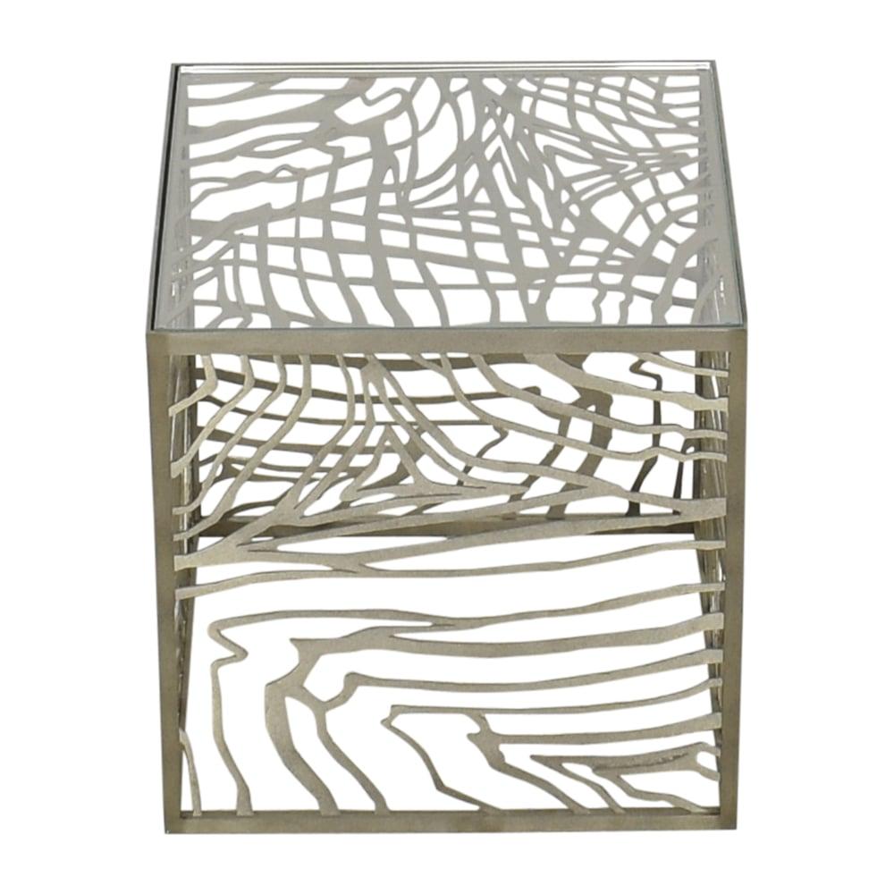 American Jean-Louis Deniot Aged Silver Agate Side Table, Baker Furniture Co., circa 2013