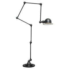 Jean Louis Domecq  Jielde  French Industrial 6 Arms Graphite Reading flor Lamp