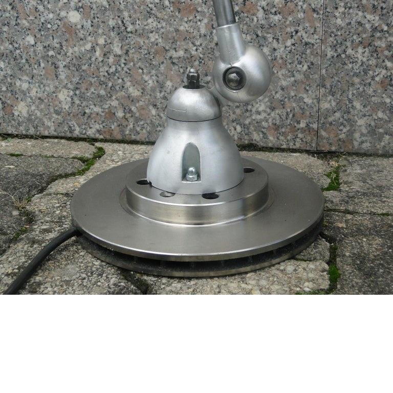Metallo Jean Louis Domecq Jielde  Lampada 2 bracci  Industriale francese spazzolato in vendita