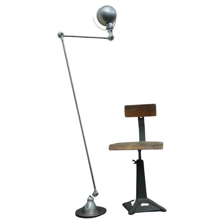 Jean Louis Domecq Jielde  Lampe 2 Arme  Gebürstetes Französisch Industrial