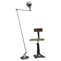 Jean Louis Domecq Jielde  Lamp 2 Arms  Brushed French Industrial