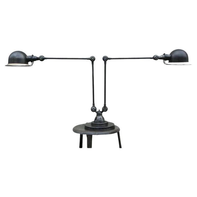 Jean Louis Domecq  Jielde Lamp Double Graphite French Industrial