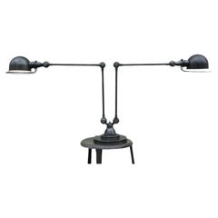 Jean Louis Domecq  Jielde Lamp Double Graphite French Industrial