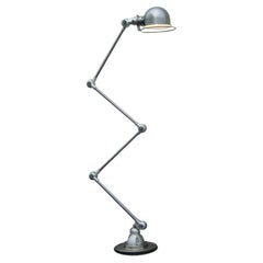 Jean Louis Domecq Jielde Vintage Französische Industrie-Stehlampe mit 4 Armen, gebürstet, Vintage 