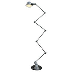 Jean Louis Domecq Jielde lampadaire industriel français vintage à 6 bras brossé
