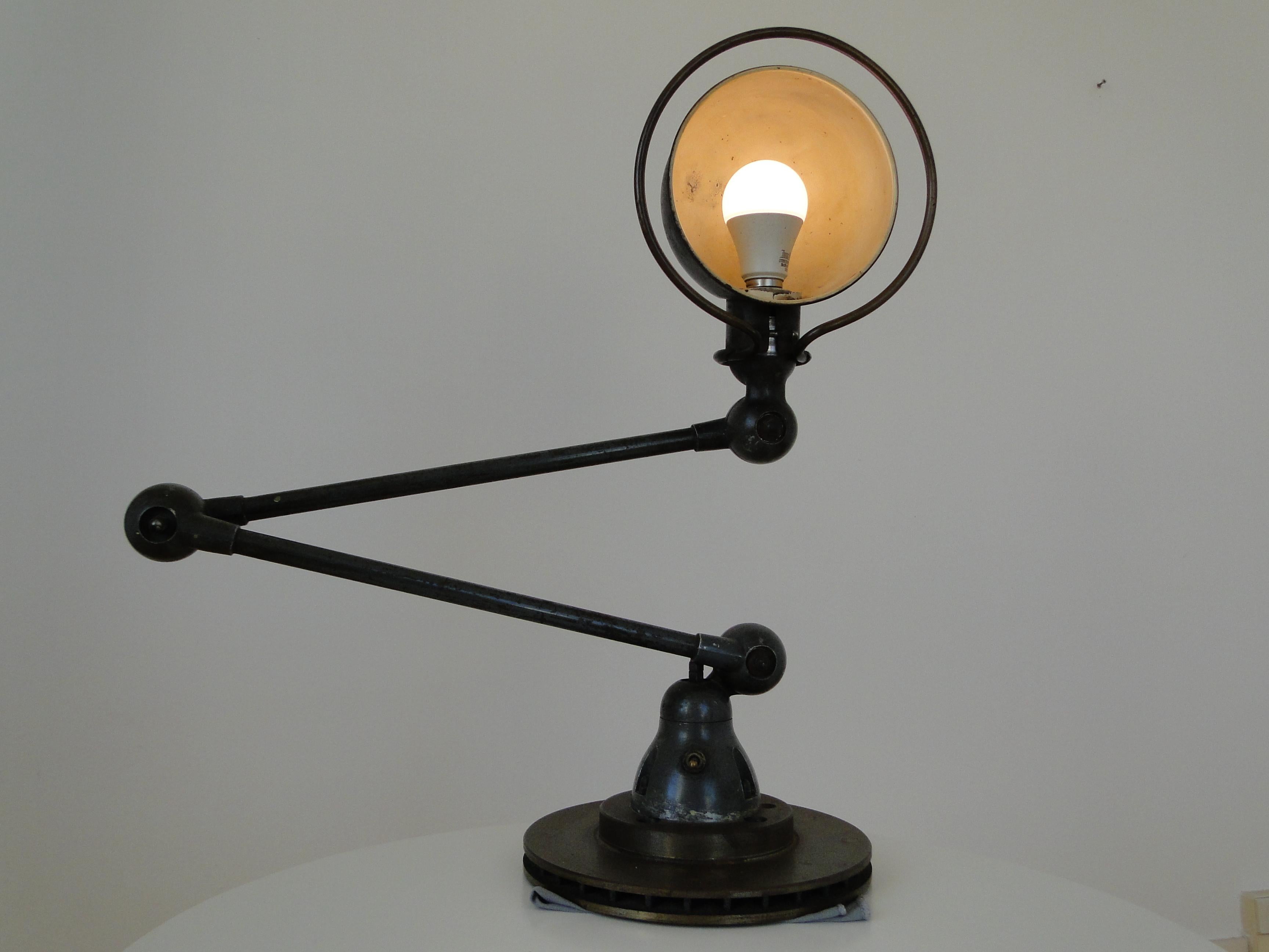 Jean Louis Domecq Jielde Vintage Gray Lamp 2 Arms France 1