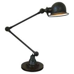 Jean Louis Domecq Lampada grigia vintage a 2 bracci Francia