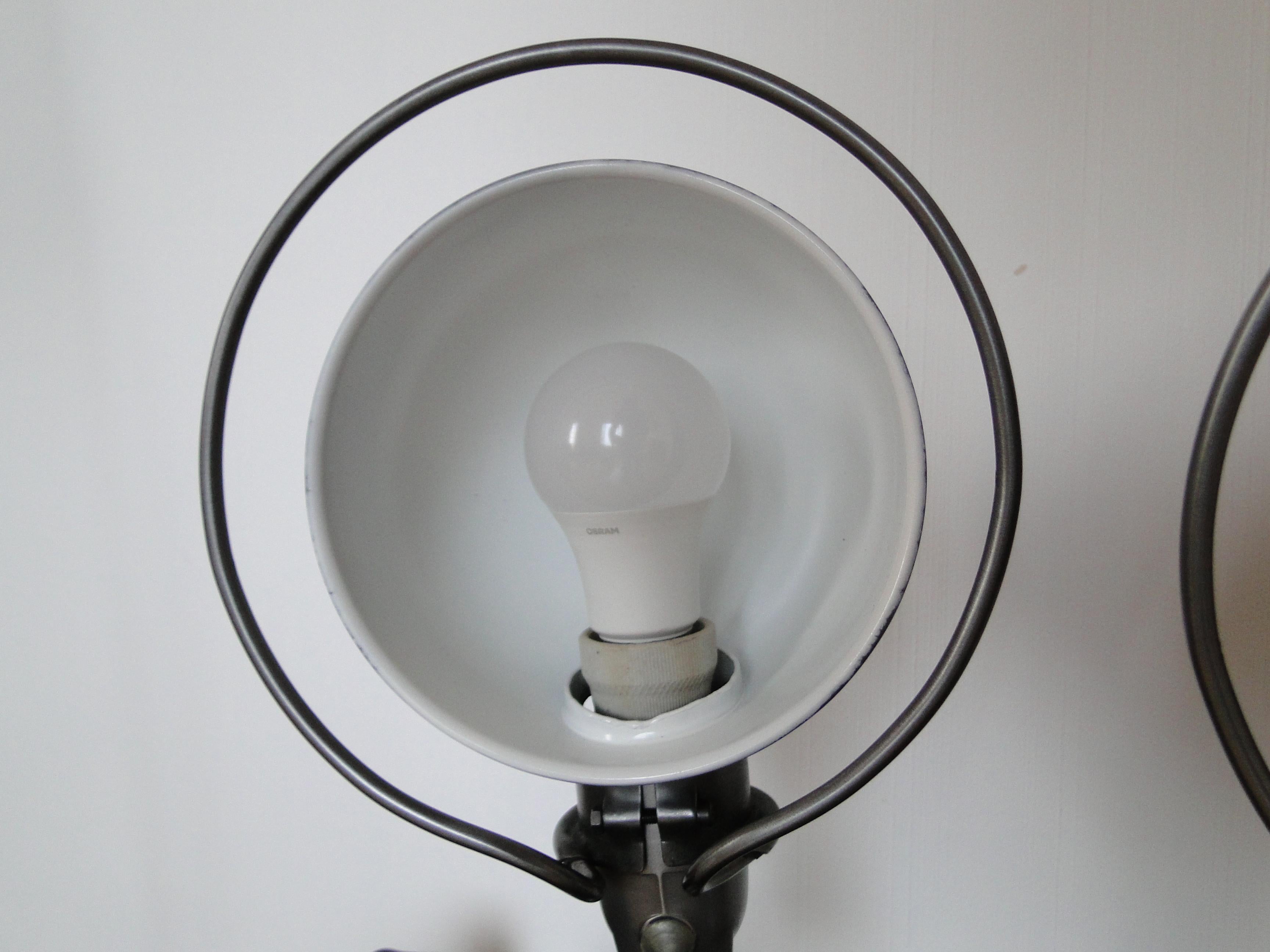 Jean Louis Domecq Jielde Vintage Pair Sconces Graphit Lamp Lyon France Wall Lamp en vente 4