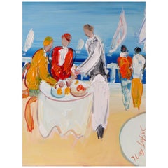Jean-Louis Dubuc, Painting "Lunch in Cannes", 1980s
