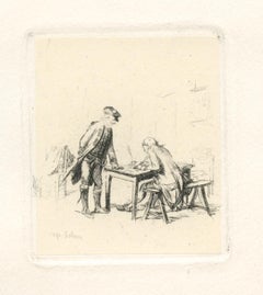 "Le Sergent Rapporteur" original etching