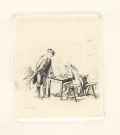 "Le Sergent Rapporteur" Original-Radierung
